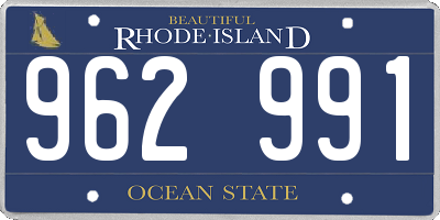 RI license plate 962991