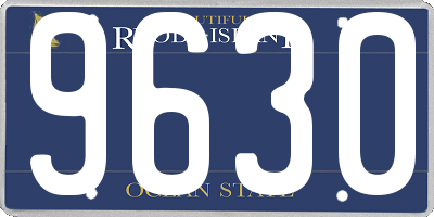 RI license plate 9630
