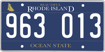 RI license plate 963013