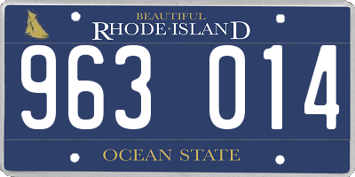 RI license plate 963014