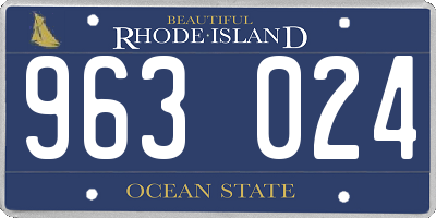 RI license plate 963024