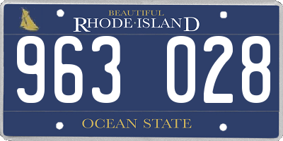 RI license plate 963028