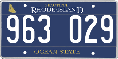 RI license plate 963029