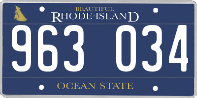 RI license plate 963034