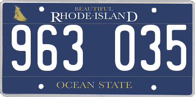 RI license plate 963035