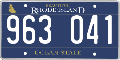 RI license plate 963041