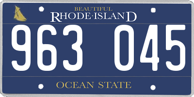 RI license plate 963045