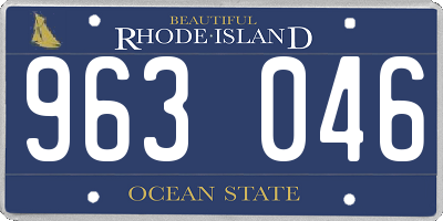 RI license plate 963046