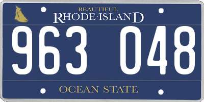 RI license plate 963048