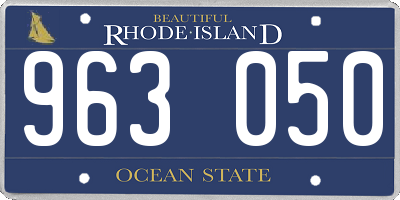 RI license plate 963050