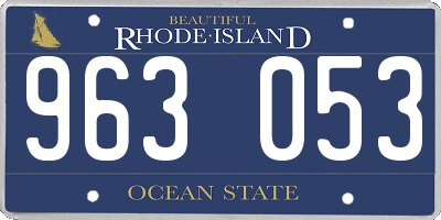 RI license plate 963053