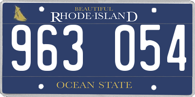 RI license plate 963054