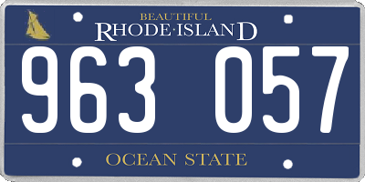 RI license plate 963057