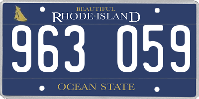 RI license plate 963059