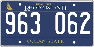 RI license plate 963062