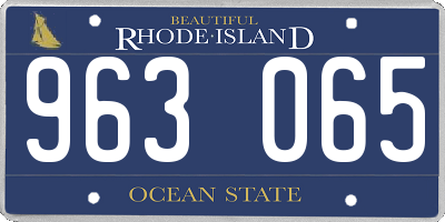RI license plate 963065