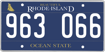 RI license plate 963066