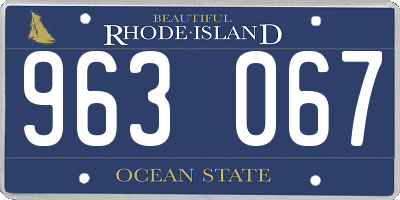 RI license plate 963067
