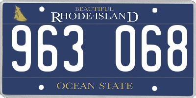 RI license plate 963068