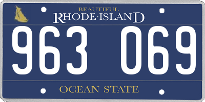 RI license plate 963069