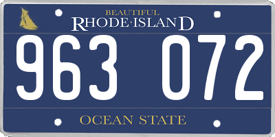 RI license plate 963072