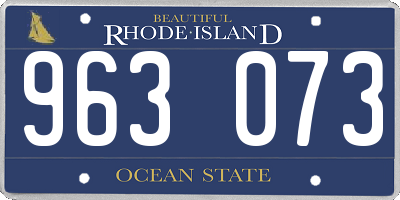 RI license plate 963073