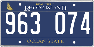 RI license plate 963074