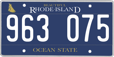 RI license plate 963075