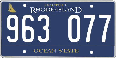 RI license plate 963077
