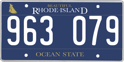 RI license plate 963079