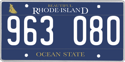 RI license plate 963080