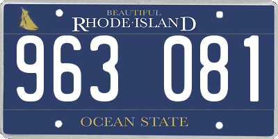 RI license plate 963081