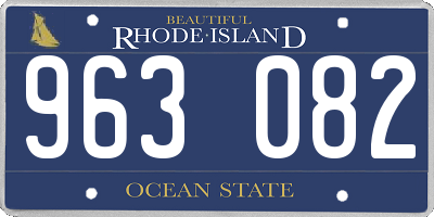 RI license plate 963082