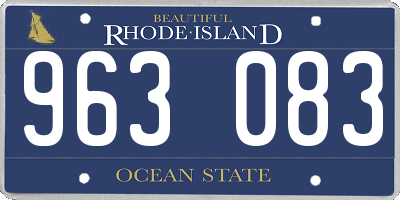 RI license plate 963083