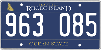 RI license plate 963085