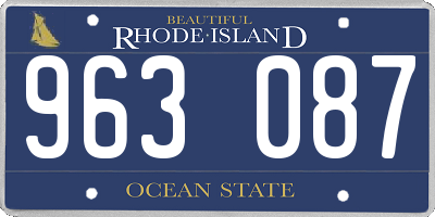 RI license plate 963087