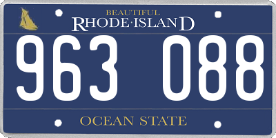 RI license plate 963088