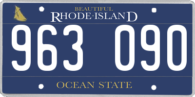 RI license plate 963090