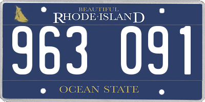 RI license plate 963091