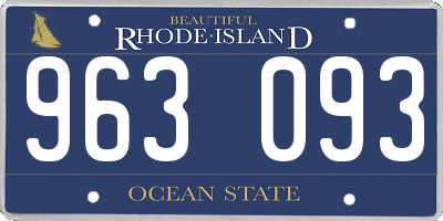 RI license plate 963093