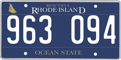 RI license plate 963094