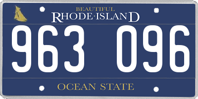 RI license plate 963096