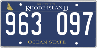 RI license plate 963097
