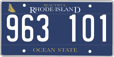 RI license plate 963101