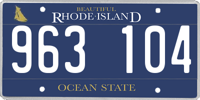 RI license plate 963104