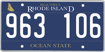 RI license plate 963106