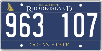 RI license plate 963107