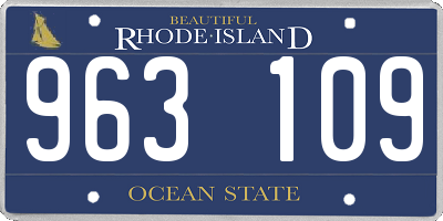 RI license plate 963109