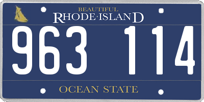 RI license plate 963114