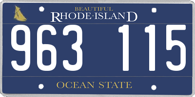 RI license plate 963115